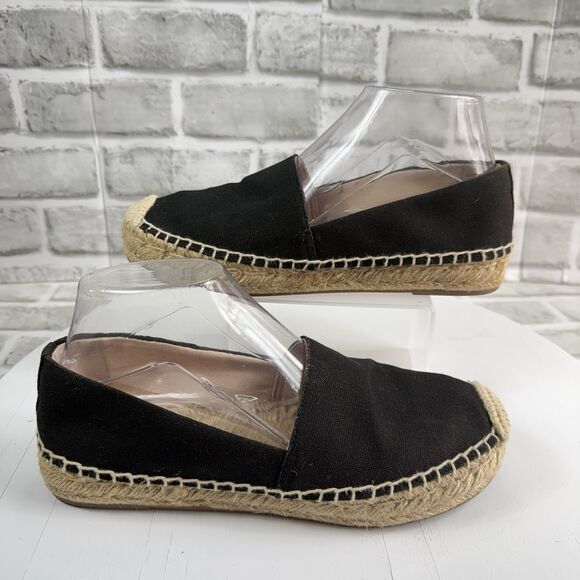 J Crew Shoes - J.Crew Women's Size 8 Black Canvas Espadrille Slip-on Comfort Loafer Shoes